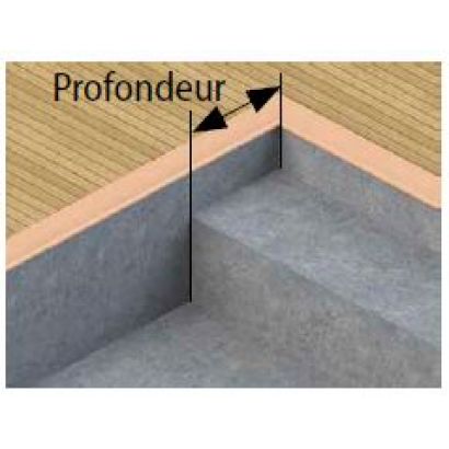 Paquete de liner para peldaos de banco < 1,00 m