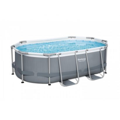 Piscina tubular Power Steel oval gris