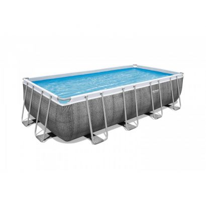 Piscina tubular power Steel: ratn tejido gris