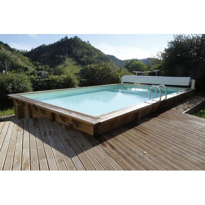 Piscina de madera Lina rectangular