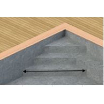 Paquete de escalera con liner de ngulo recto + banco - Distripool