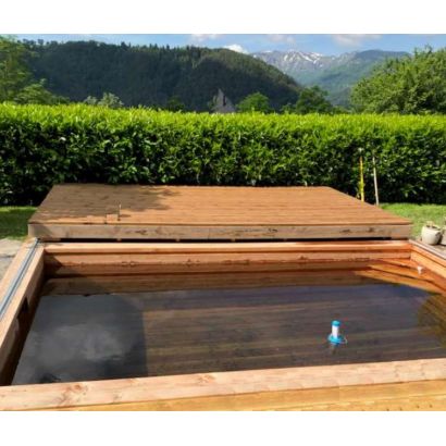 Terraza mvil para piscina: Plataforma de ancho