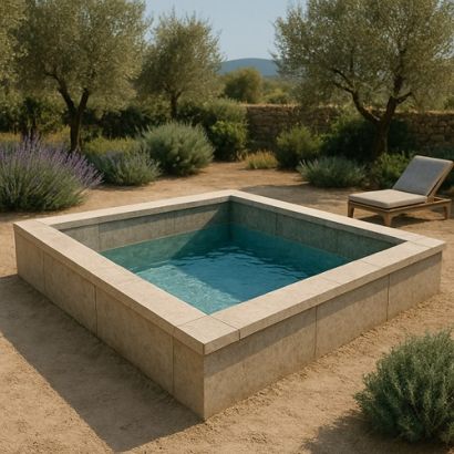 Piscina en kit Construccin Tradicional HORMIGN CUADRADO