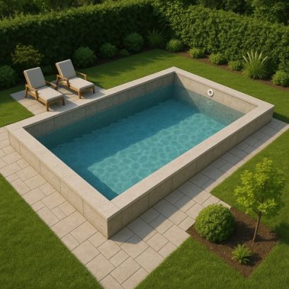 Piscina en kit Construccin Tradicional HORMIGN PREMIUM