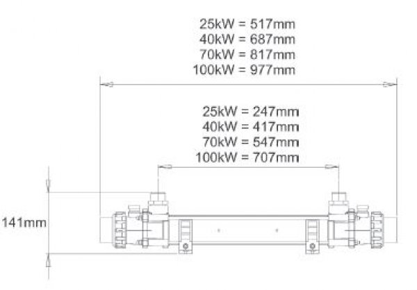 echangeur chaleur nu piscine dimensions