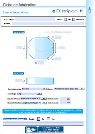 liner octogonale rond