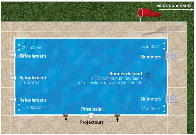 position skimmer pisicne sur plan eau